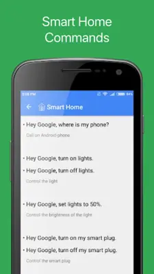 Commands for Google Assistant android App screenshot 0