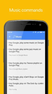 Commands for Google Assistant android App screenshot 1